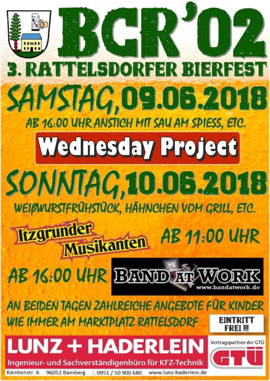 Plakat des 3. Rattelsdorfer Bierfests von 2018